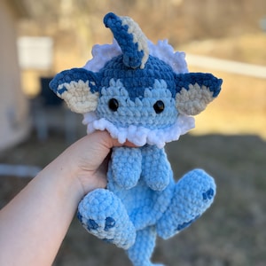 Crochet Water Fox inspired by Vaporeon Plushie | Handmade | Vaporeon