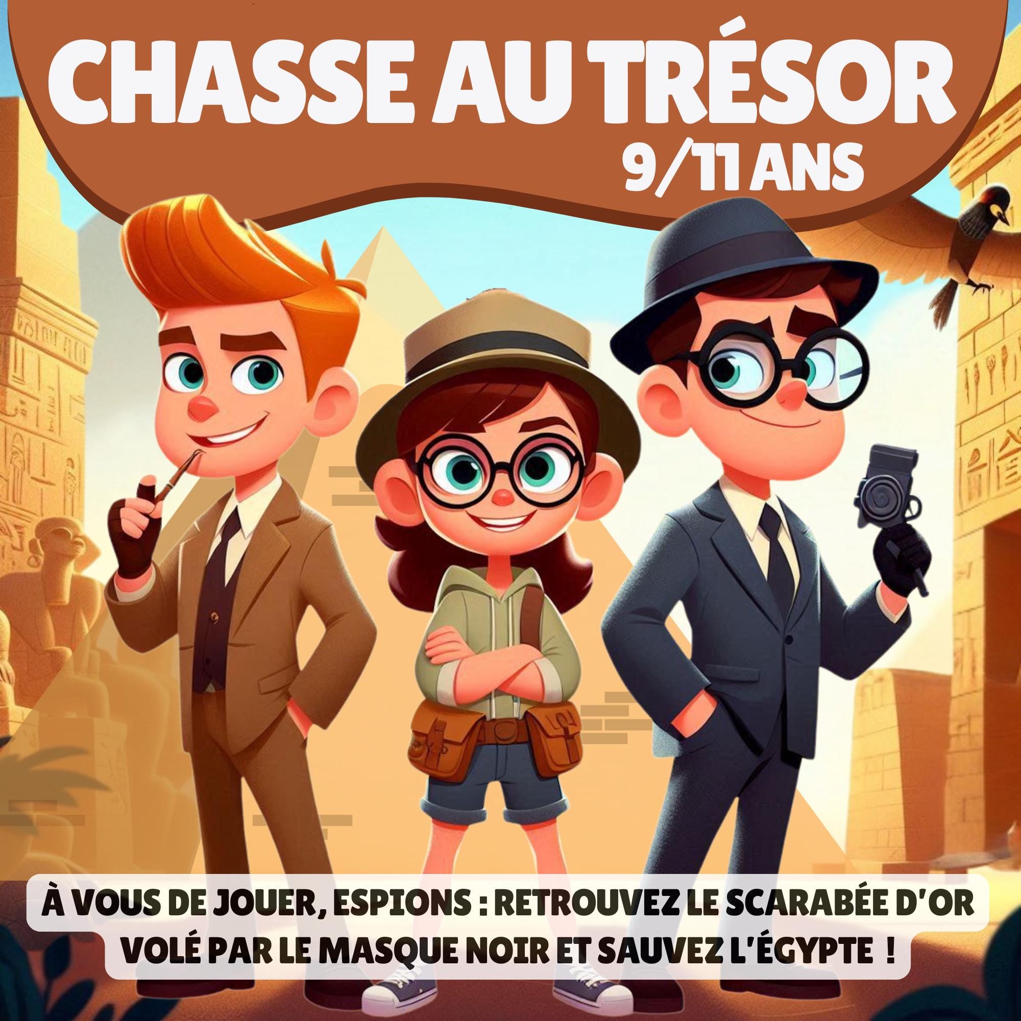 Spy Treasure Hunt in Egypt | Activities for Kids 9-11 Years Old | Printable Birthday Pack
