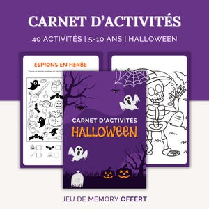 Jeux et coloriages Halloween à imprimer - 40 activités pour enfants de 5 à 10 ans Spécial Halloween