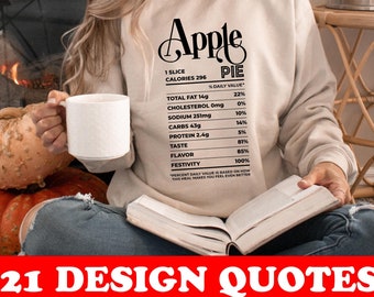 Apple Pie Nutrition Facts Thanksgiving Graphic Tee