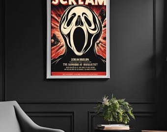 Scream  movie themed poster - Digital Product