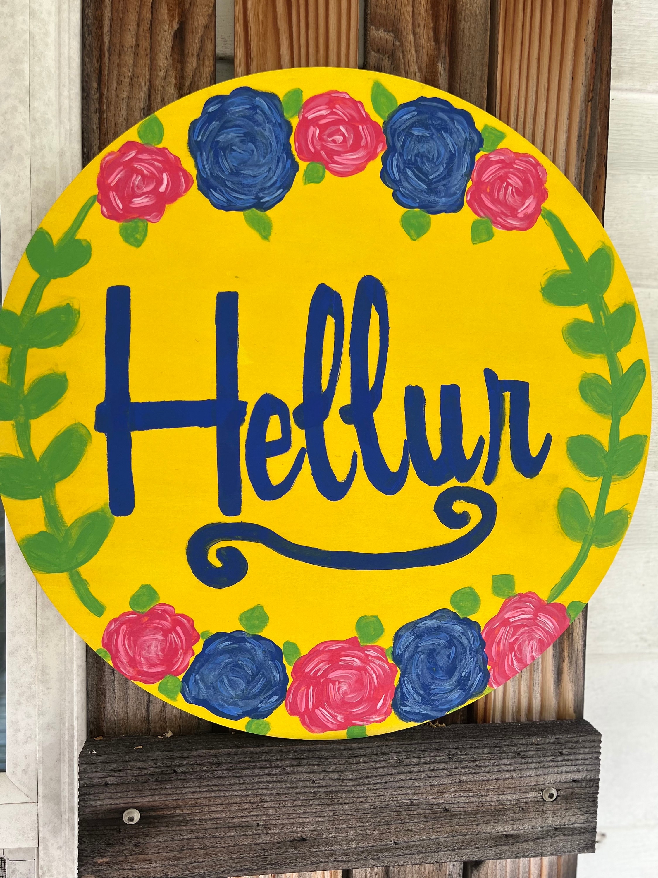 Hellur Sticker Hand Painted hellur Wooden Door Hanger - Etsy
