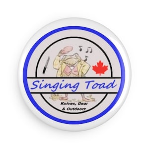 Singing Toad Button Magnet, Humorous Frog Decor, Kitchen Accessories, Fun Gift for Nature Lovers, Outdoor Theme Magnet, Round Magnet Set