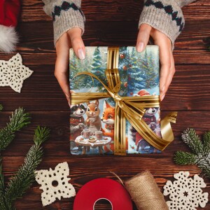 Skurrile Wald Geschenkpapierrolle, Natur Themen Geschenkpapierrolle, Urlaub Geschenkpapier, Weihnachten, Geburtstag, umweltfreundlich