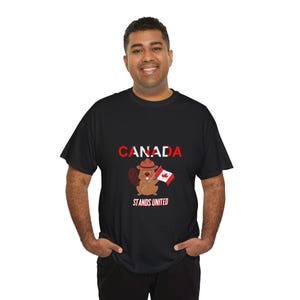 Canadians United Tee shirt, Unisex Heavy Cotton Tee, Canadian Pride T-Shirt, Canada Day Gift, Patriotic Shirt, Maple Leaf Shirt, Canadian