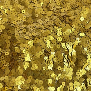 Sequins (5 gr) 4 mm,  Flat Round, Matte metallic, Saffron color, Paillettes, Loose Sequins for hand embroidery, M406
