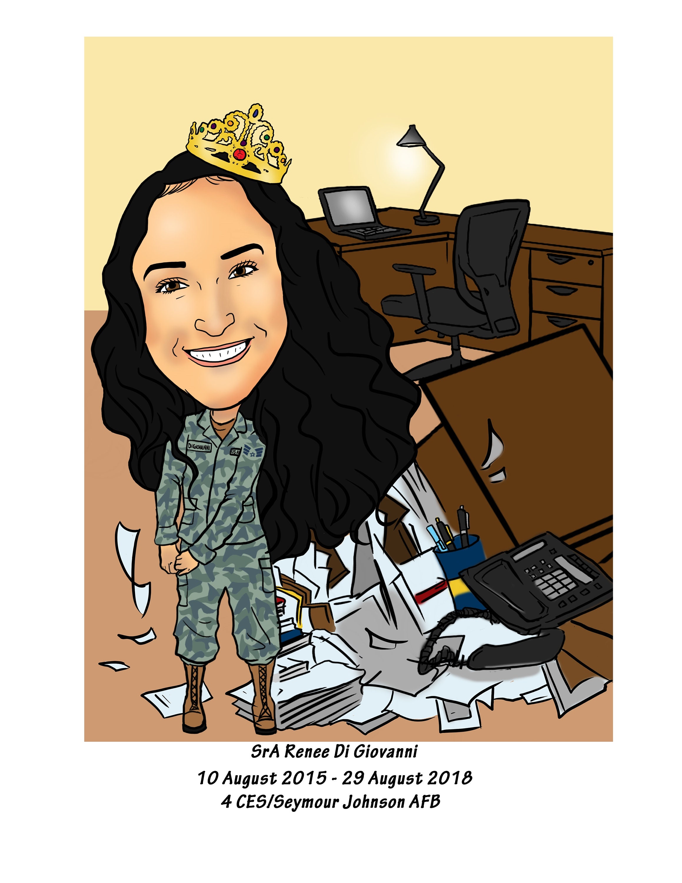 Digital Caricature Caricature from Photo Marine gift image 0
