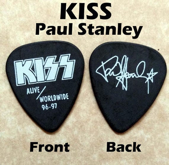 KISS Classic Rock Band Paul Signature Guitar Pick (6246) - Etsy