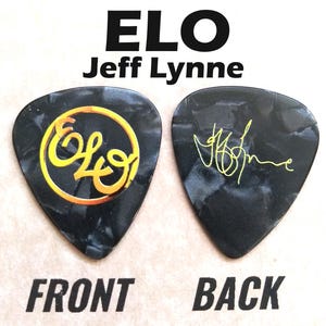 ELO Jeff Lynne Classic Rock band signature guitar pick (6238)