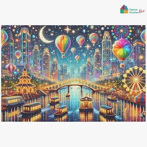 Jigsaw Puzzle of The Carnival On River - 1000 Piece Jigsaw Puzzle For Adults