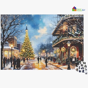 Christmas In Downtown Jigsaw Puzzle - 1000 Piece Jigsaw Puzzle For Adults