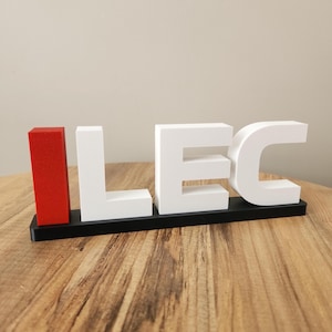 F1 Driver Code Desk Sign – Custom 3D Formula 1 Name Abbreviation Display – F1 Room Decor