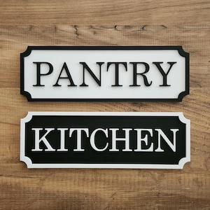 Pantry Sign – Farmhouse Kitchen Decor – Rustic Pantry Sign for Doors, Shelves, or Cabinets