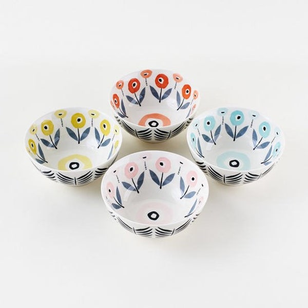 Mod Poppies Ceramic Bowls by Misha Zadeh