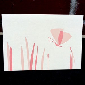 Butterfly And Grass Letterpress Note Card Set image 3