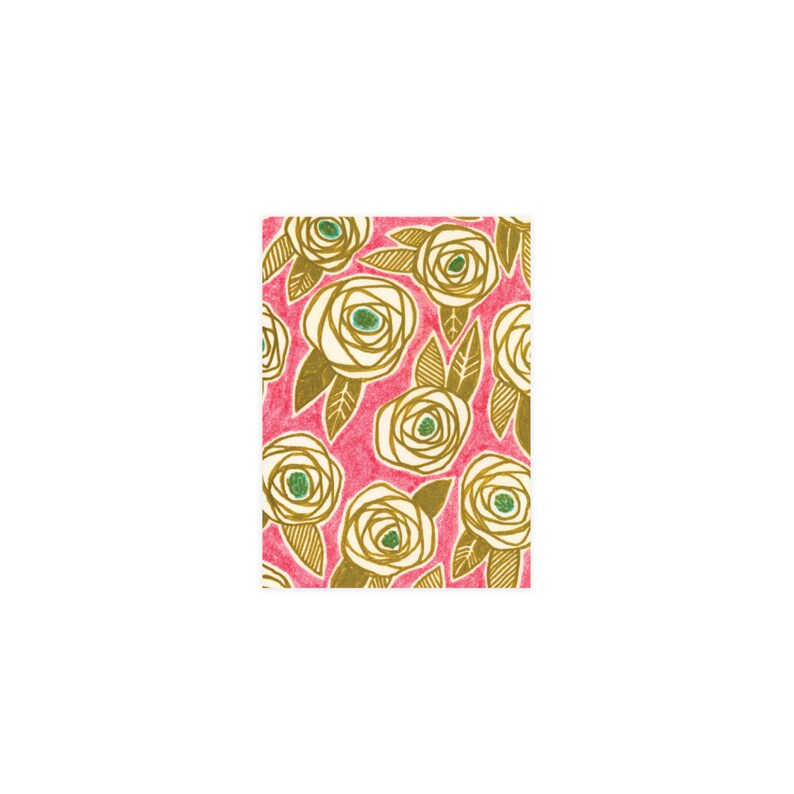 NEW Gold Roses on Pink Note Cards by Seattle Designer Misha Zadeh image 2