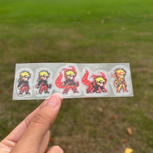 Naruto Pixel Sticker Set | Naruto in different forms |  Anime Ninja Car Laptop Console Bike Decor sticker for car window bumper Laptop Bike