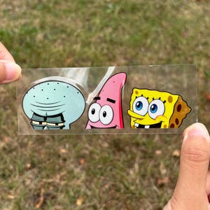 SpongeBob Sticker Set | Squidward, Patrick, SpongeBob | Waterproof Vinyl Decals | Funny Cartoon Car Laptop Anime Decor for bumper, door