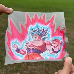 Super Saiyan Red Goku Sticker: Dragon Ball Z Vinyl Decal