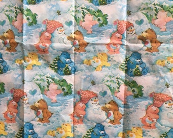 Vintage Care Bears Christmas Winter printed Tissue Paper gift wrap original classic Characters