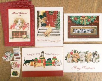 Christmas Pet Ephemera, Greeting Cards, Wrapping Paper, Stickers, Decoupage, Junk Journaling, Scrapbook, Paper Crafting, New & Vintage