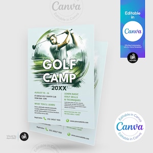 Canva Editable Golf Tournament Flyer Template (Digital File)