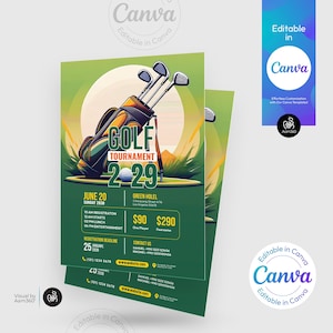 Golf Tournament Flyer Template: Editable Sports Design (Canva)