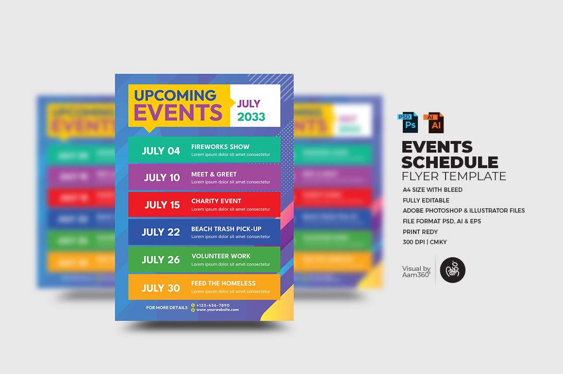 Editable Event Layout Canva Editable Events Schedule Flyer Template (digital File) - Etsy
