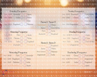 Calendario de la Copa Mundial de Hockey de los Países Bajos 2026