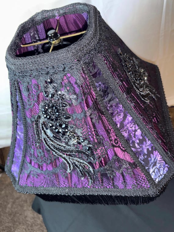 Royal Purple Victorian Boudoir Luxury Romantic Lampshade