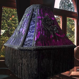 Royal Purple Victorian Boudoir Luxury Romantic Lampshade