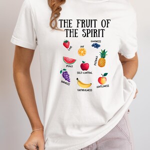 Comfort Colors® Fruit of the Spirit T-Shirt, Faith Graphic Shirt, Bible Verse Shirt, Aesthetic Faith Gift, Christian Gift Shirt