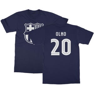 Olmo #20 Barcelona Soccer Star Player Shirt, Jersey Custom Gift For Sports Fans, Football Hoodie Long Sleeve Graphic Tee Personalized Gift