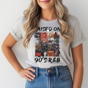 Raised On 90s R&B Album Cover T-shirt, 90&#39;s T-shirt, Music Artist T-shirt, Music Lover T-shirt, Black History T-shirt, Nostalgia T-shirt