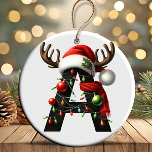 Letter Name Ornament, 2024 Family Ornament, Custom Initial Ornament, Personalized Ornament Name, Family Christmas Ornament, Christmas gift