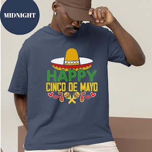Comfort Colors® Happy Cinco De Mayo T-Shirt, Funny Taco Lover Shirt, Cute Kids Dinosaur Tee, Foodie Gift Idea Cinco De Mayo Shirt