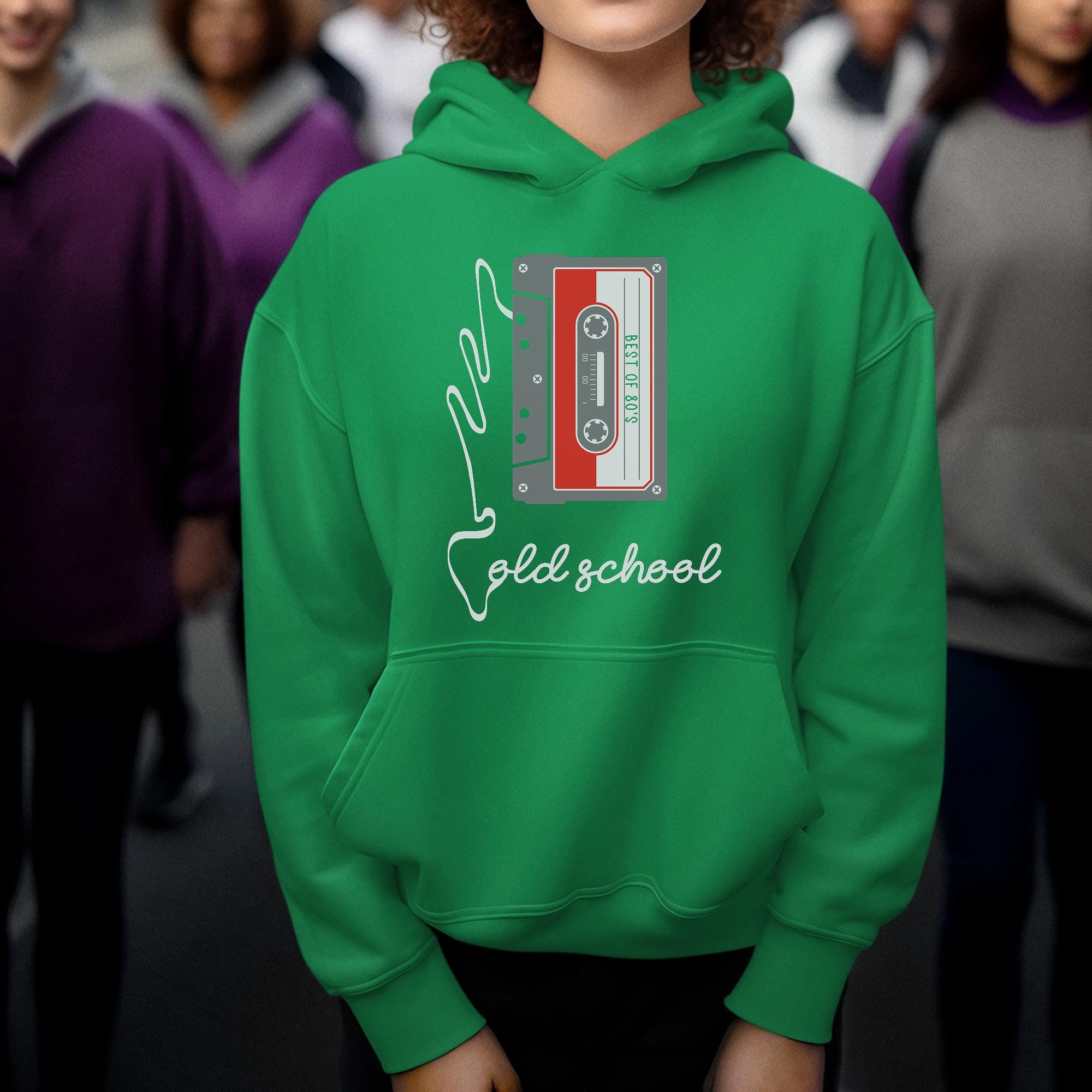 Retro Cassette Tape Sweatshirt, 80s Music Lover Pullover, Vintage Old School Crewneck, Nostalgic Mixtape Hoodie, Gift for Music Fans