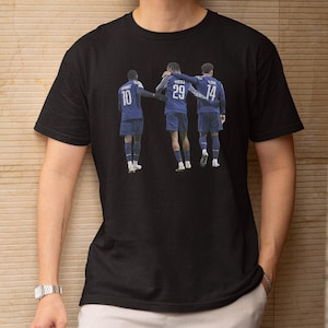 Paris Soccer Trio Barcola Demebel and Doue Star Players Shirt, Custom Gift For Football Fans, Hoodie Long Sleeve Graphic Tee Sporty Style