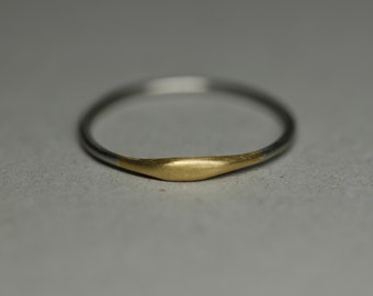 900 gold, platinum, thin ring, minimalist, organic shape, handmade, yellow gold, stackable ring, delicate, engagement ring, goldsmith