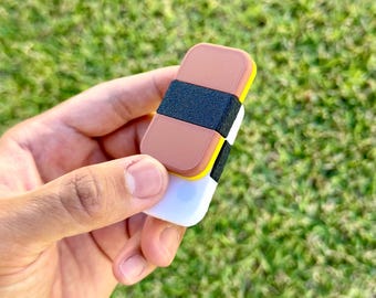 Deluxe Musubi Slider Fidget Sliding Desk Toy- 3D Printed Hawai‘i Collectible Smooth Glide Haptic Slider Desk Accessory
