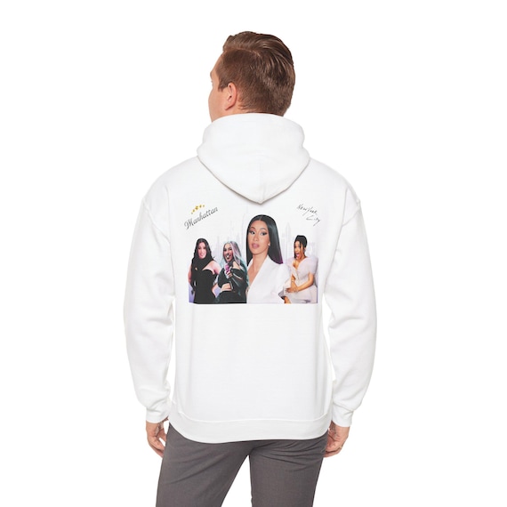 Cardi B Premium Label White Hoodie Etsy