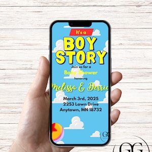 Boy Story Baby Shower Invitation