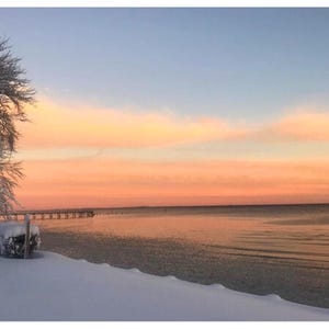 Postales del abrazo tranquilo del invierno de Chesapeake – 4" x 6" / paquete de 10 – Cita inspiradora – Ánimo, pienso en ti, te extraño y mucho más.