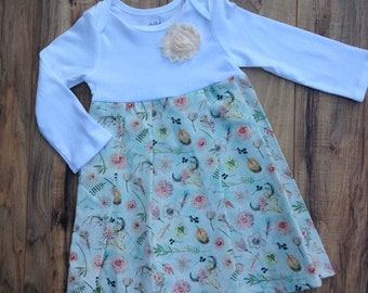 Boho Antler Empire Dress Ready to Ship Size 6-12 months