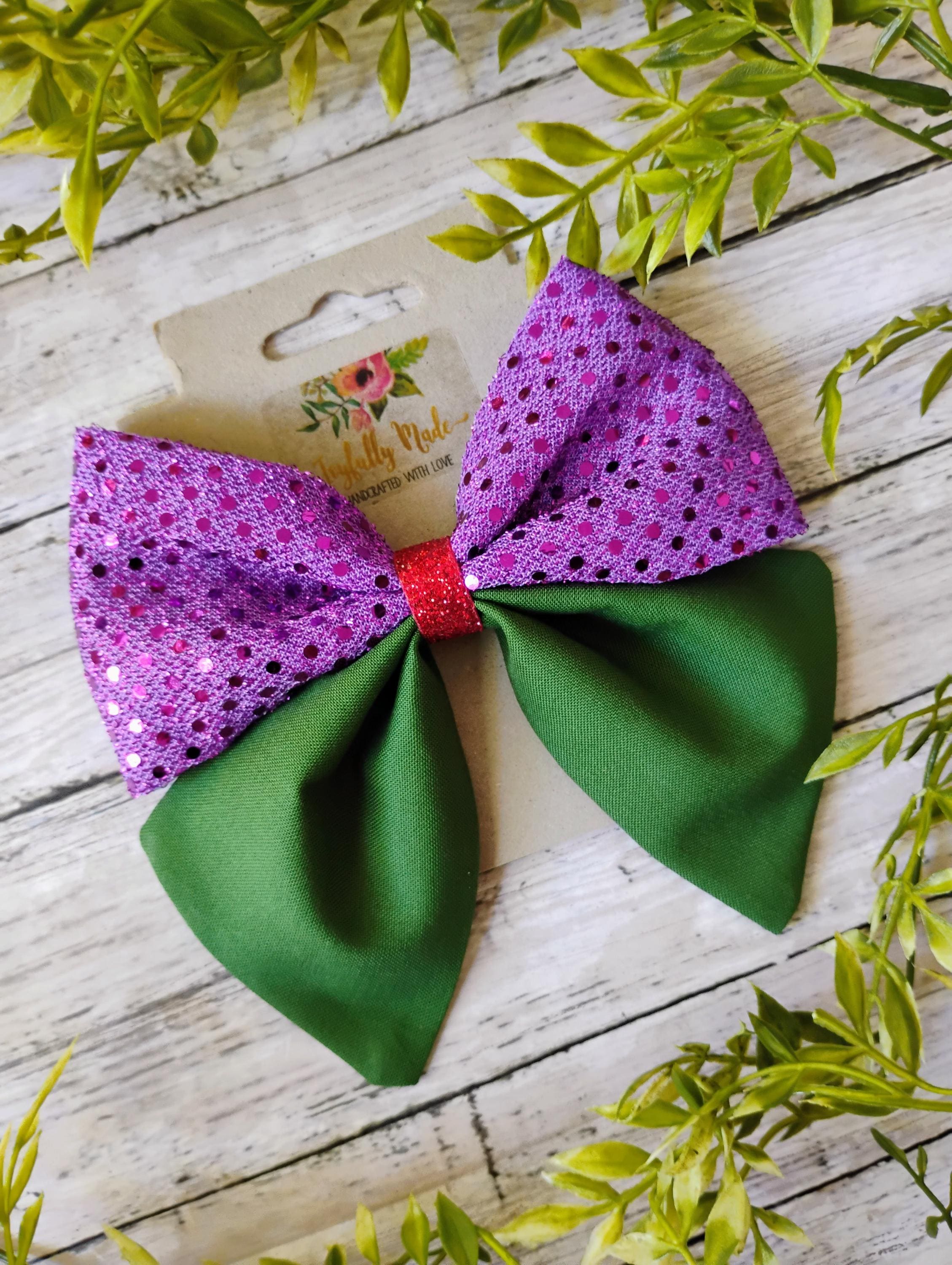 COSPLAY Disney Little Mermaid handmade hair bow Blue Ariel Cosplay Hair Bow, Little Mermaid Hair Bow, Fabric  main image 3