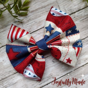 Americana Hair Bow , Fourth of July Headband , Fourth of July Hair Bow , Patriotic Hair Bow