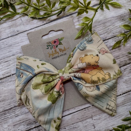 Handmade Winnie the Pooh Hair Bow, Headband, or Ornament