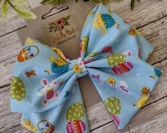 Easter Hair Bow , Easter Sailor Bow , Large Easter Bow , Easter Hair Clip