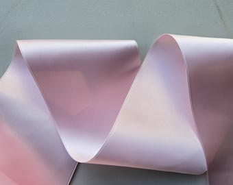 Cinta de satén suiza rosa claro, doble cara - Bodas, sombrerería
