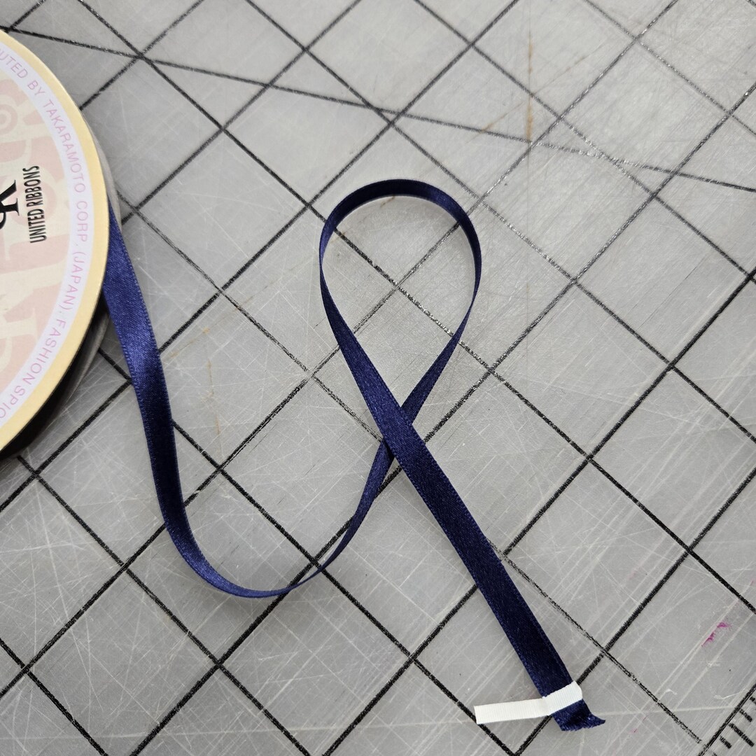 Deep Ribbon Blue Deep Navy Blue-silk Double Face Satin Ribbon by the Yard-weddings ...